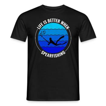 Speerfischen Speerfischen Speerfischer Fischen - Männer T-Shirt - Schwarz - Vorne - AI Model Male 178 light (178cm)