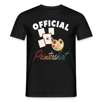 Official Paintershirt für Künstler - Männer T-Shirt - Schwarz - Vorne - AI Model Male 178 light (178cm)