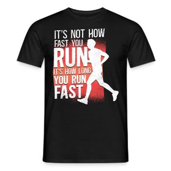 Running Runner Half Marathon - Männer T-Shirt - Schwarz - Vorne - AI Model Male 178 light (178cm)