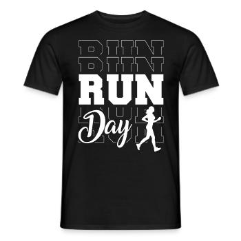 Running Runner Half Marathon - Men's T-Shirt - black - Front - AI Model Male 178 light (178cm)
