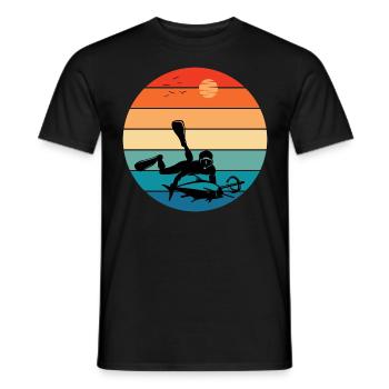 Speerfischen Speerfischer Speerfischer Vintage - Männer T-Shirt - Schwarz - Vorne - AI Model Male 178 light (178cm)