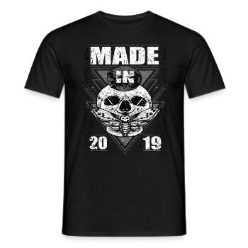 Made in 2019 Vintage Retro Limited Edition - Men's T-Shirt - black - Front - AI Model Male 178 light (178cm)
