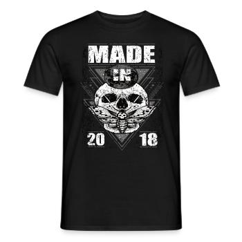 Fabriqué en 2018 Vintage Retro Limited Edition - T-shirt homme - noir - Devant - AI Model Male 178 light (178cm)
