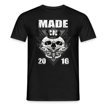 Made in 2016 Vintage Retro Limited Edition - Männer T-Shirt - Schwarz - Vorne - AI Model Male 178 light (178cm)