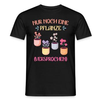 Nur noch eine Pflanze versprochen Blumen - Männer T-Shirt - Schwarz - Vorne - AI Model Male 178 light (178cm)