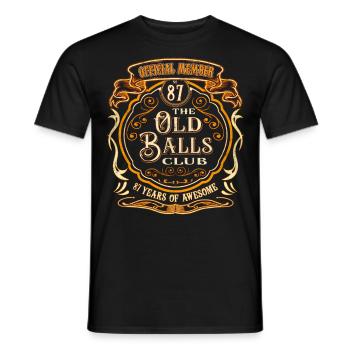 87 ans du club des vieilles balles 87e anniversaire - T-shirt homme - noir - Devant - AI Model Male 178 light (178cm)