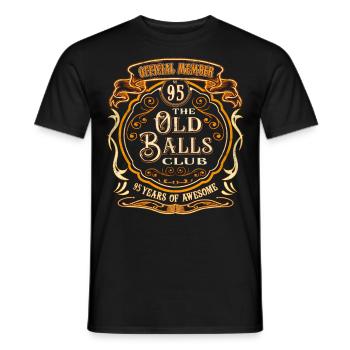 95 ans du Club des Vieilles Balls 95e anniversaire - T-shirt homme - noir - Devant - AI Model Male 178 light (178cm)
