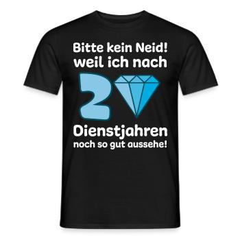 Dienstjubiläum 20 Jahre Firmenjubiläum Geschenk - Männer T-Shirt - Schwarz - Vorne - AI Model Male 178 light (178cm)