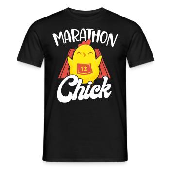 Running Runner Half Marathon - Men's T-Shirt - black - Front - AI Model Male 178 light (178cm)