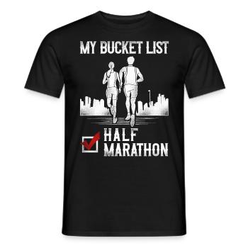 Running Runner Half Marathon - Männer T-Shirt - Schwarz - Vorne - AI Model Male 178 light (178cm)