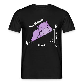 Professeur de mathématiques Hipotenuse Math - T-shirt homme - noir - Devant - AI Model Male 178 light (178cm)