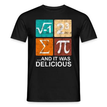 J’ai mangé de la tarte - T-shirt homme - noir - Devant - AI Model Male 178 light (178cm)