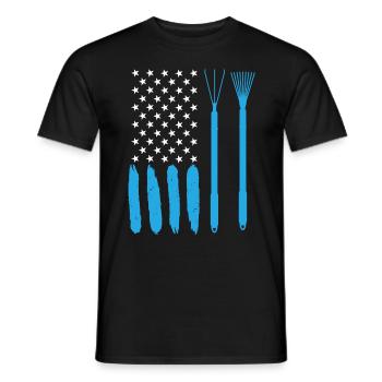 USA Gardener Data Center Jardinage - T-shirt homme - noir - Devant - AI Model Male 178 light (178cm)