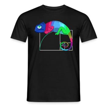 Fibonacci Tag Goldenes Ratio Mathe Chamäleon - Männer T-Shirt - Schwarz - Vorne - AI Model Male 178 light (178cm)