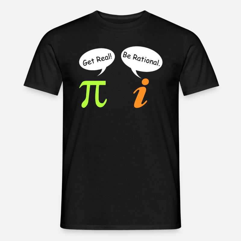 Mathe Spruch Komplexe Zahl Pie get real - Männer T-Shirt - Schwarz
