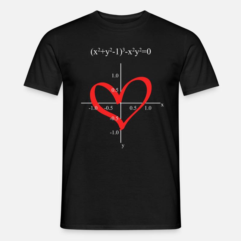 Funny Math Equation Heart Function - Men's T-shirt - black