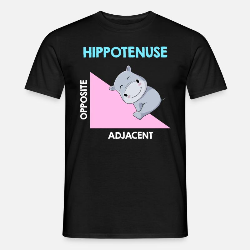 Hippotenuse Algebra Analysis - Männer T-Shirt - Schwarz