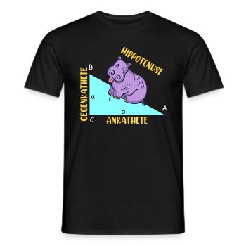 Hippotenuse Math - T-shirt homme - noir - Devant - AI Model Male 178 light (178cm)