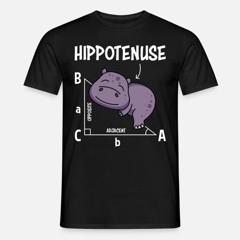 Mathelehrer Hippotenuse Mathematik - Männer T-Shirt - Schwarz