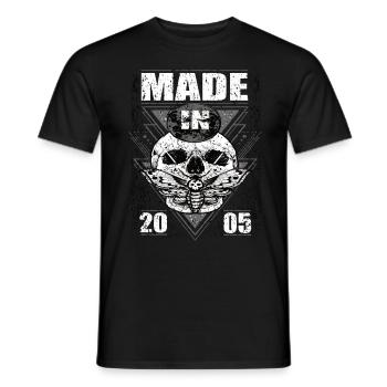 Made in 2005 Vintage Retro Limited Edition - Männer T-Shirt - Schwarz - Vorne - AI Model Male 178 light (178cm)