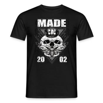 Fabriqué en 2002 Vintage Retro Limited Edition - T-shirt homme - noir - Devant - AI Model Male 178 light (178cm)