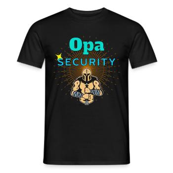 Großvater Security, Opa zukünftiger Opa Geschenk - Männer T-Shirt - Schwarz - Vorne - AI Model Male 178 light (178cm)