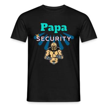 Vater, Security Papa, Familienvater, Papi - Männer T-Shirt - Schwarz - Vorne - AI Model Male 178 light (178cm)