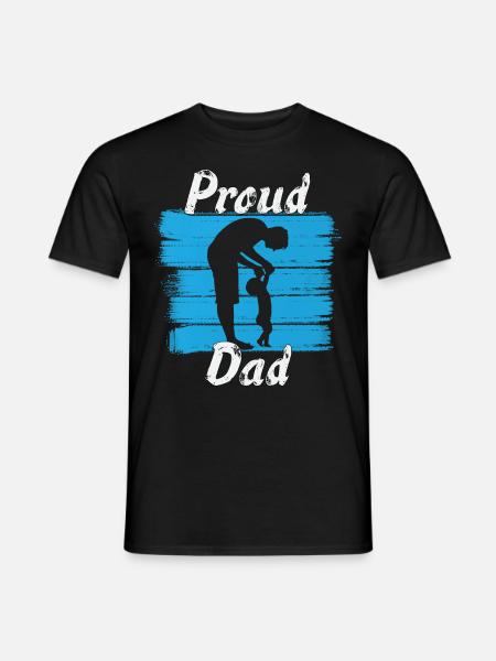 Proud Dad Father - Men's T-Shirt - black