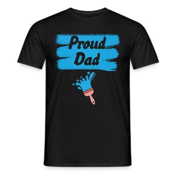 Fier Père Papa Papa - T-shirt homme - noir - Devant - AI Model Male 178 light (178cm)