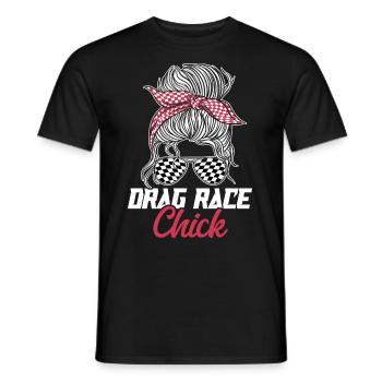 Racing Race Sunglasses Girl Drag - Men's T-Shirt - black - Front - AI Model Male 178 light (178cm)