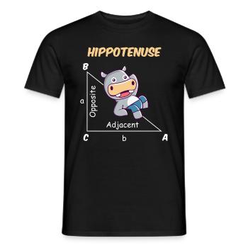 Drôle de mathématicien Design Hippotenuse - T-shirt homme - noir - Devant - AI Model Male 178 light (178cm)