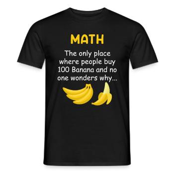 Mathe der Ort wo Leute 100 Äpfel kaufen - Männer T-Shirt - Schwarz - Vorne - AI Model Male 178 light (178cm)