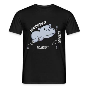 Mathématiques Hippotenuse mathématiques amusantes - T-shirt homme - noir - Devant - AI Model Male 178 light (178cm)