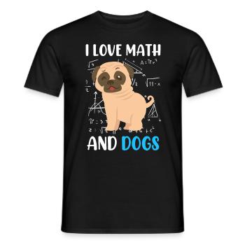 J’adore les mathématiciens en mathématiques et les vadrouilles de chien - T-shirt homme - noir - Devant - AI Model Male 178 light (178cm)