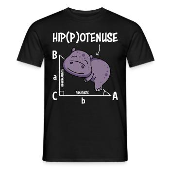 Professeur de mathématiques Hippotenuse Mathématiques - T-shirt homme - noir - Devant - AI Model Male 178 light (178cm)