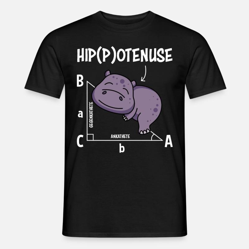 Mathelehrer Hippotenuse Mathematik - Männer T-Shirt - Schwarz
