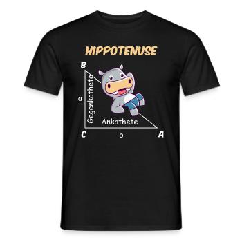 Drôle de mathématicien Design Hippotenuse - T-shirt homme - noir - Devant - AI Model Male 178 light (178cm)