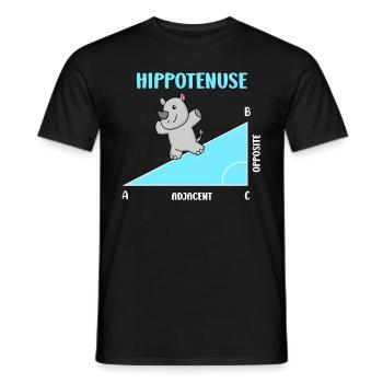 Hippotenuse Professeur de mathématiques Mathématicien - T-shirt homme - noir - Devant - AI Model Male 178 light (178cm)