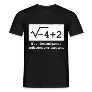 Komplexe Zahlen lustiges Mathe - Männer T-Shirt - Schwarz - Vorne - AI Model Male 178 light (178cm)