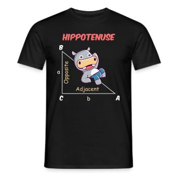 Drôle de mathématicien Design Hippotenuse - T-shirt homme - noir - Devant - AI Model Male 178 light (178cm)