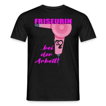 Friseurin wunderschönes Design für Friseurinen - Männer T-Shirt - Schwarz - Vorne - AI Model Male 178 light (178cm)