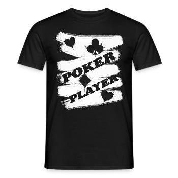 Conception de joueur de poker - T-shirt homme - noir - Devant - AI Model Male 178 light (178cm)