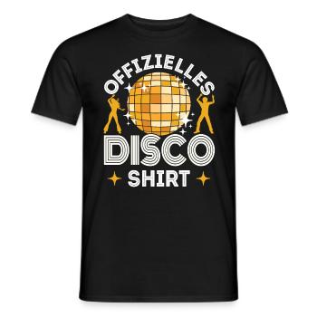 Disco 80er 70er Jahre Disko Party Outfit Discothek - Männer T-Shirt - Schwarz - Vorne - AI Model Male 178 light (178cm)