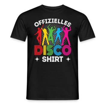Disco 80er 90er Jahre Disko Party Outfit Discothek - Männer T-Shirt - Schwarz - Vorne - AI Model Male 178 light (178cm)