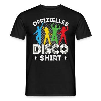 Disco 70er 80er Jahre Disko Party Outfit Discothek - Männer T-Shirt - Schwarz - Vorne - AI Model Male 178 light (178cm)