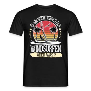 Windsurfen Windsurfer Windsurf - Männer T-Shirt - Schwarz - Vorne - AI Model Male 178 light (178cm)