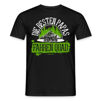 Quad ATV Offroad Quadfahrer Papa Vater - Männer T-Shirt - Schwarz - Vorne - AI Model Male 178 light (178cm)