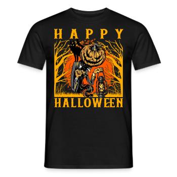 Happy Halloween - Männer T-Shirt - Schwarz - Vorne - AI Model Male 178 light (178cm)
