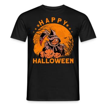 Happy Halloween - Männer T-Shirt - Schwarz - Vorne - AI Model Male 178 light (178cm)