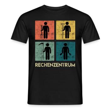 Rechenzentrum Garten Rechen Gärtner - Männer T-Shirt - Schwarz - Vorne - AI Model Male 178 light (178cm)